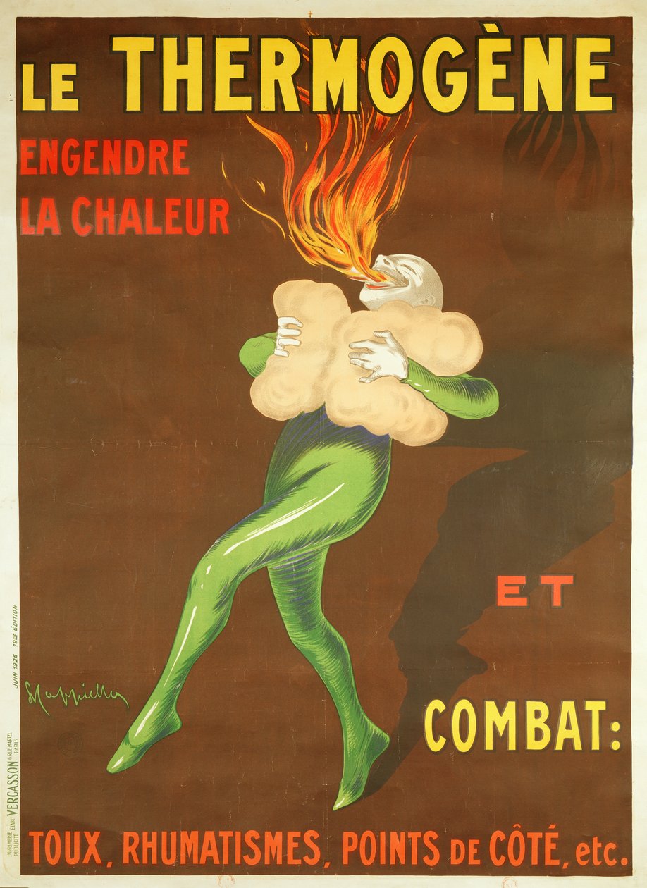 Affisch för värmekudde "Thermogene", 1926 av Leonetto Cappiello