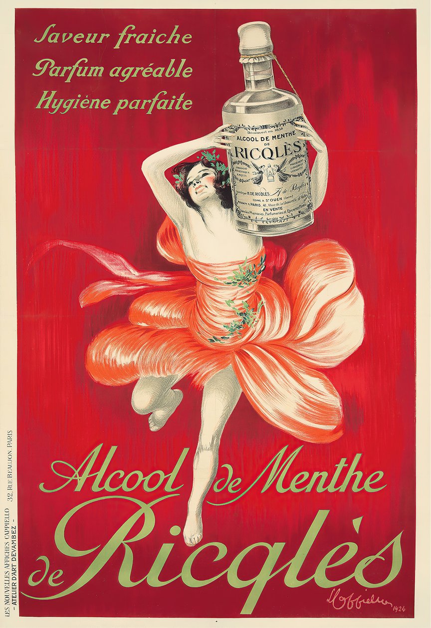 Mintsprit av Ricqlès, 1924. av Leonetto Cappiello
