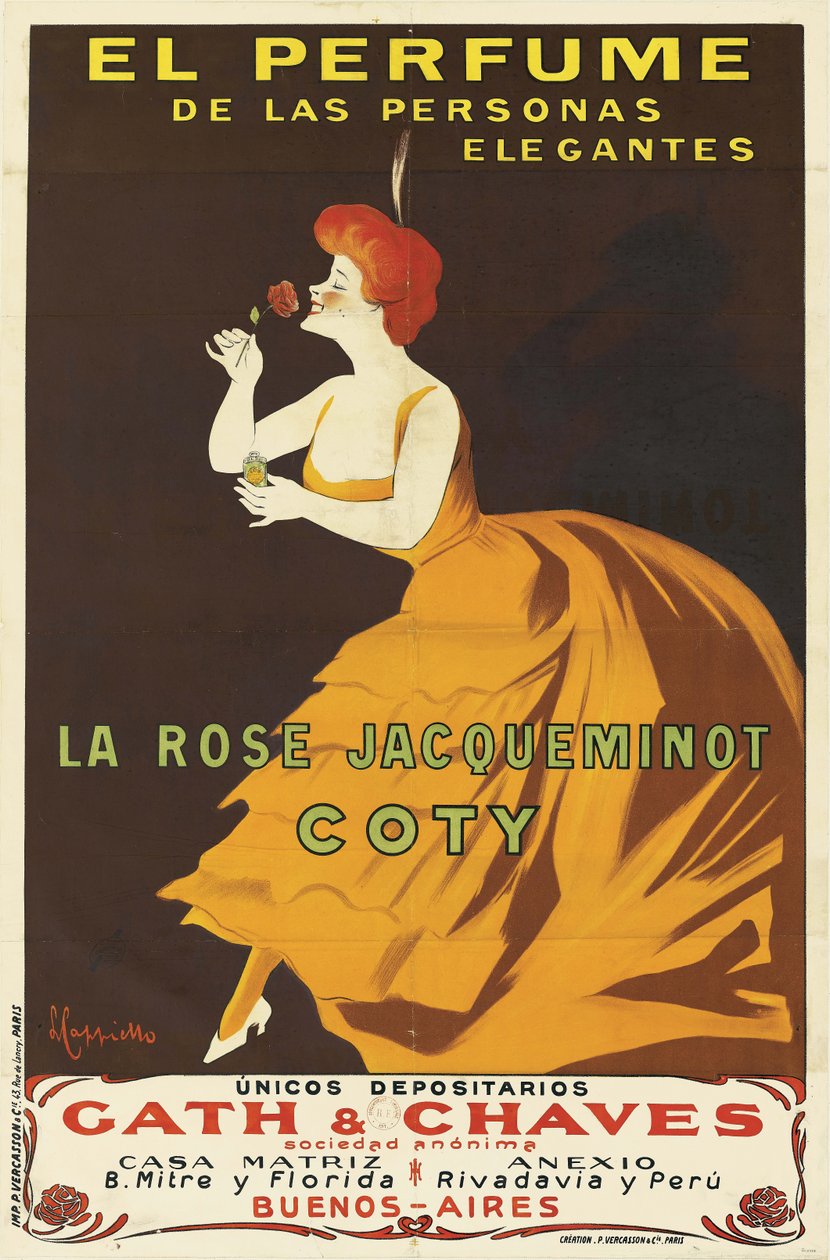 Coty - La Rose Jacqueminot, 1904. av Leonetto Cappiello
