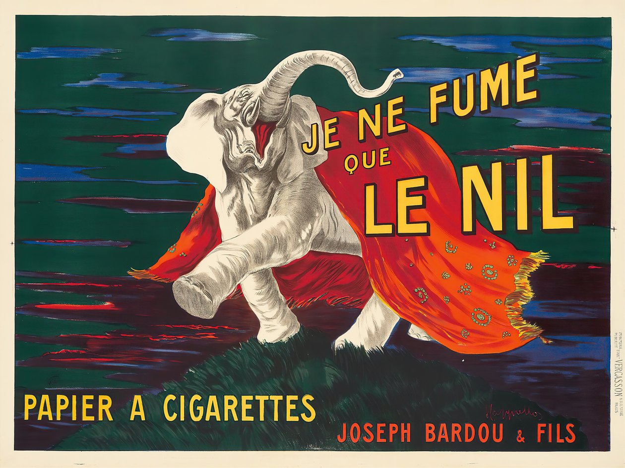 Jag röker bara Nilen, 1912. av Leonetto Cappiello