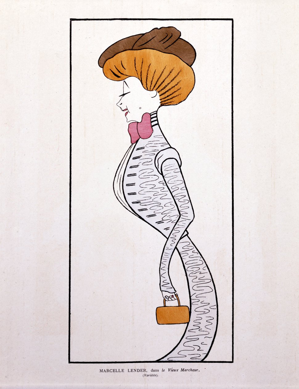 Marcelle Lender, i "Le Vieux Marcheur", tecknad serie av Leonetto Cappiello