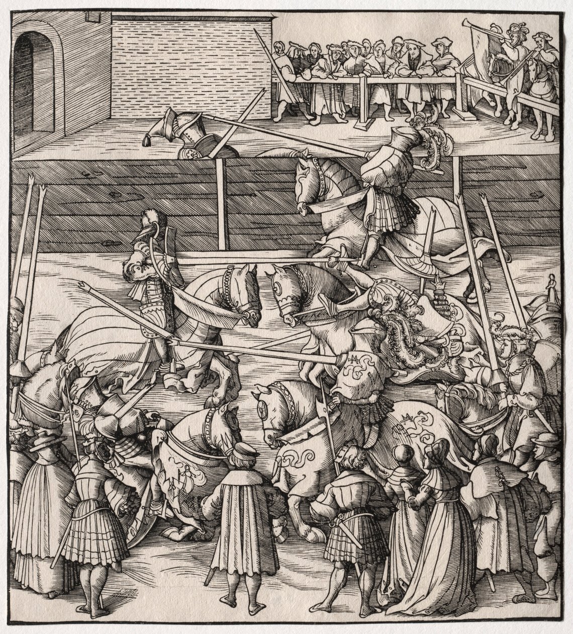 Konsten att tornerspela och luta, 1513-1518. av Leonhard Beck