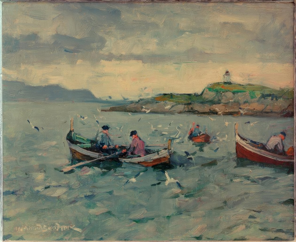 Fiskare i Lofoten av Leonhard Sandrock