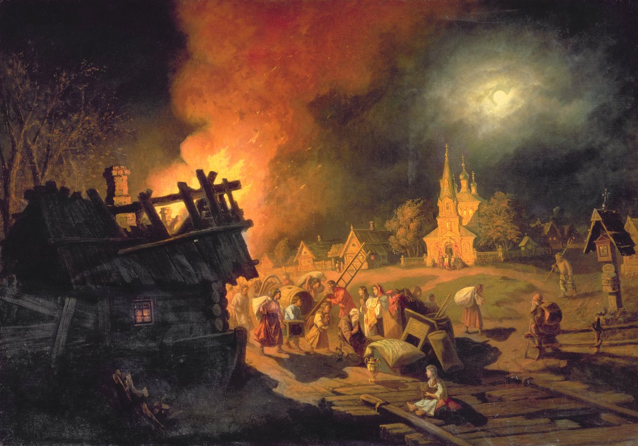 Brand i byn av Leonid Ivanovich Solomatkin