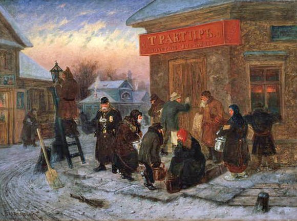 Morgon på krogen, The Golden Bank av Leonid Ivanovich Solomatkin