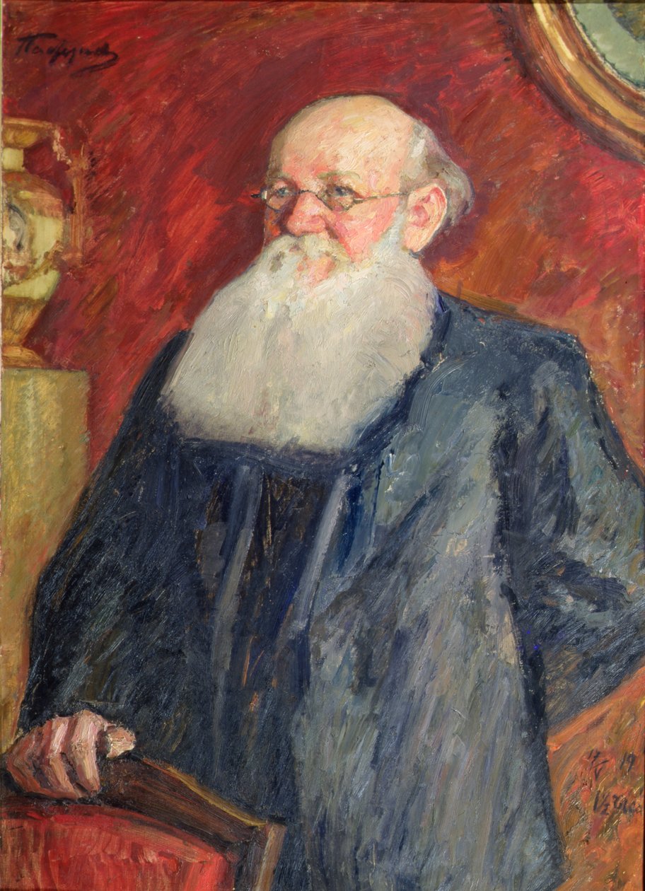 Porträtt av revolutionsgreven Piotr Kropotkin, 1919 (tempera på duk) av Leonid Osipovic Pasternak