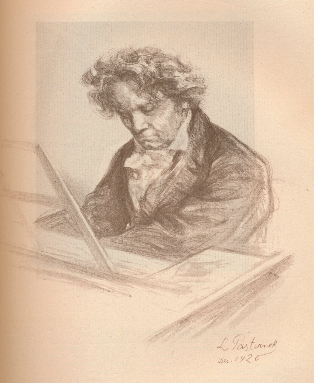 Porträtt av Beethoven, 1920 av Leonid Osipovic Pasternak