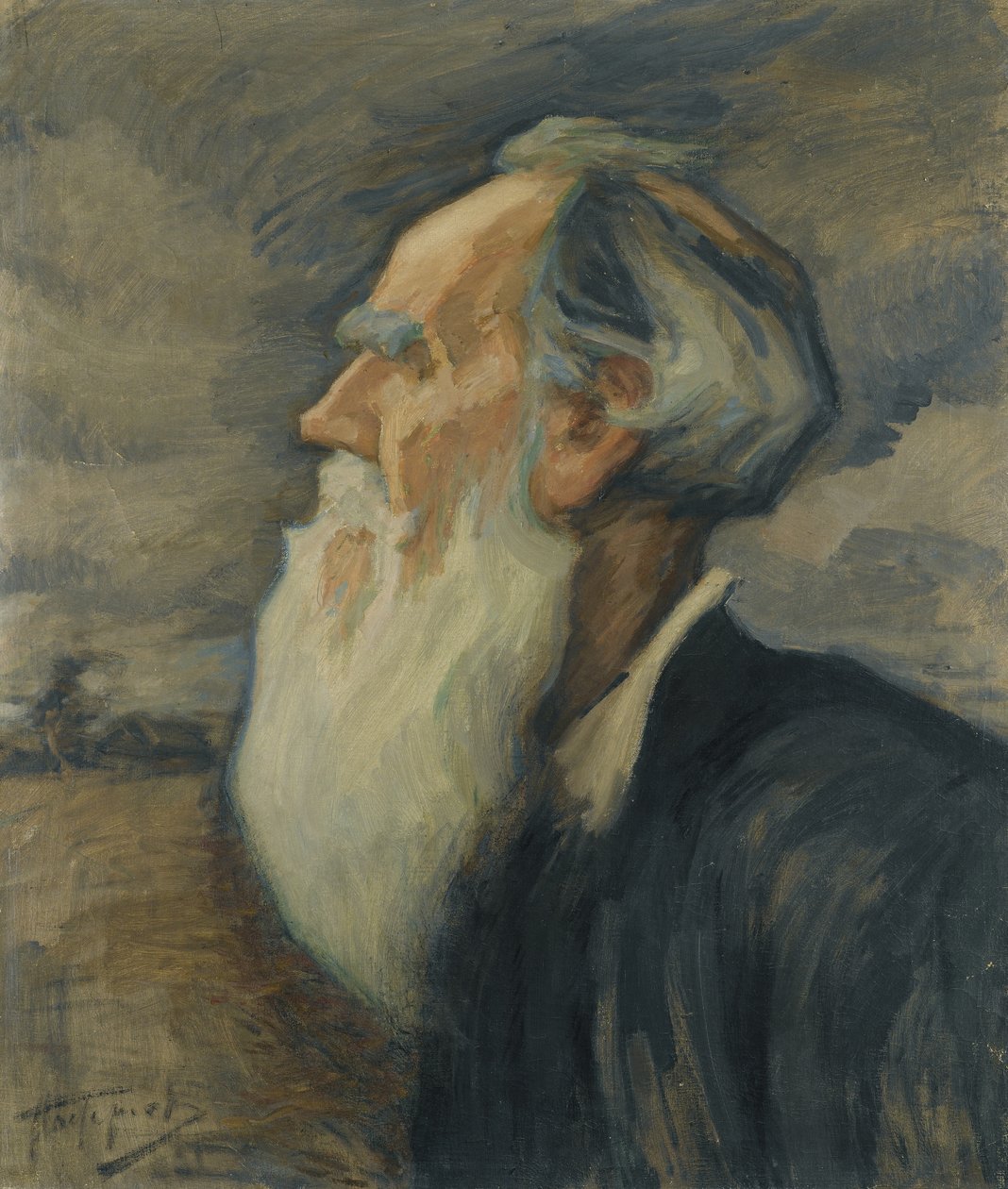 Porträtt av Leo Tolstoj av Leonid Osipovic Pasternak
