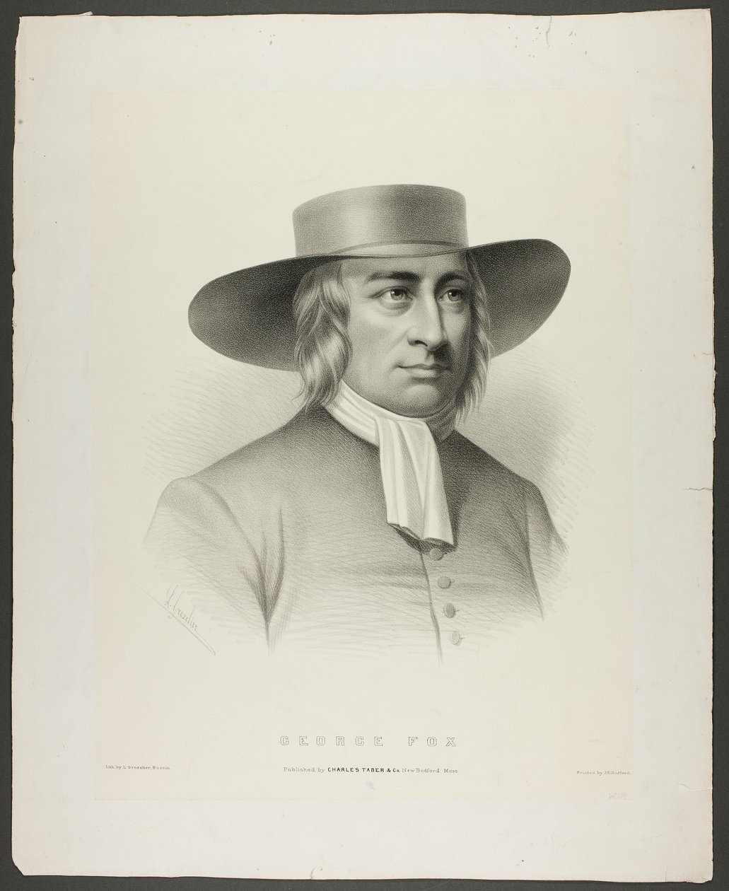 George Fox av Leopold Grozelier