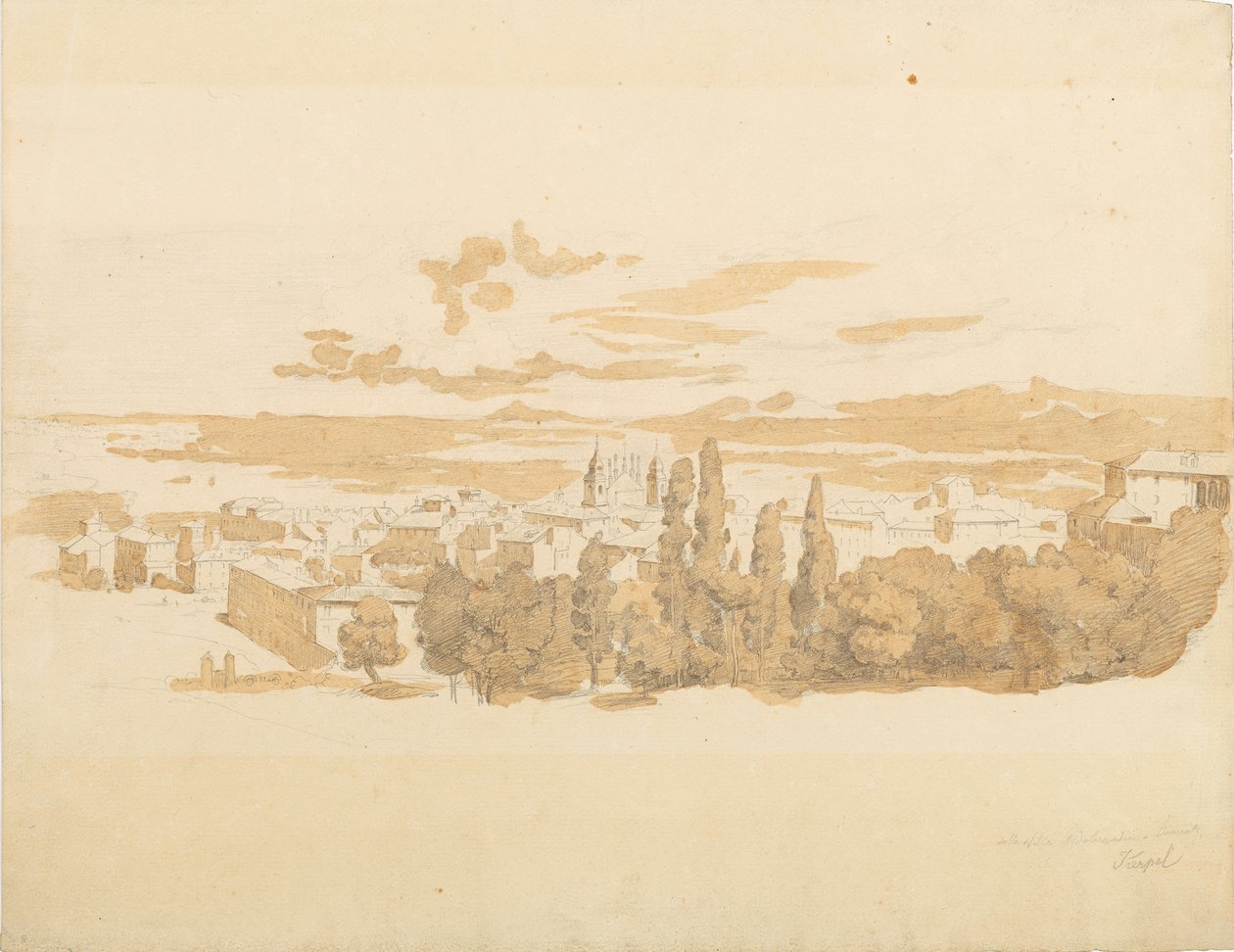 Utsikt över Frascati av Leopold Kerpel