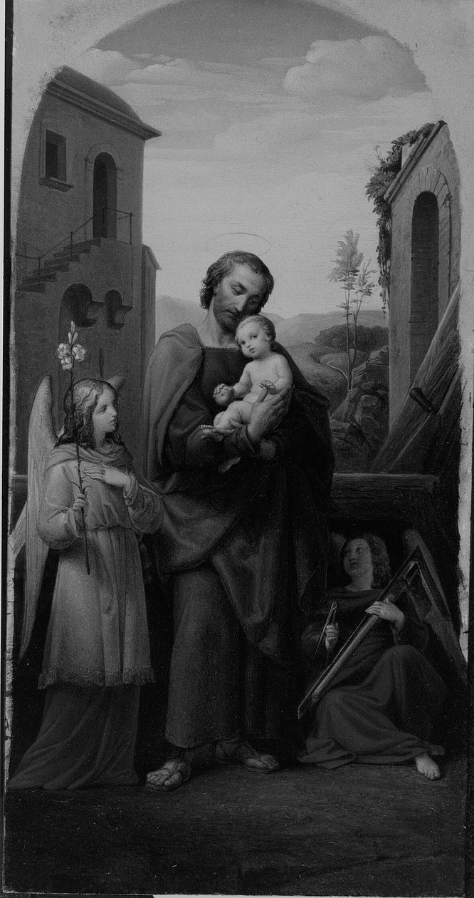 S:t Josef och Jesusbarnet av Leopold Kupelwieser