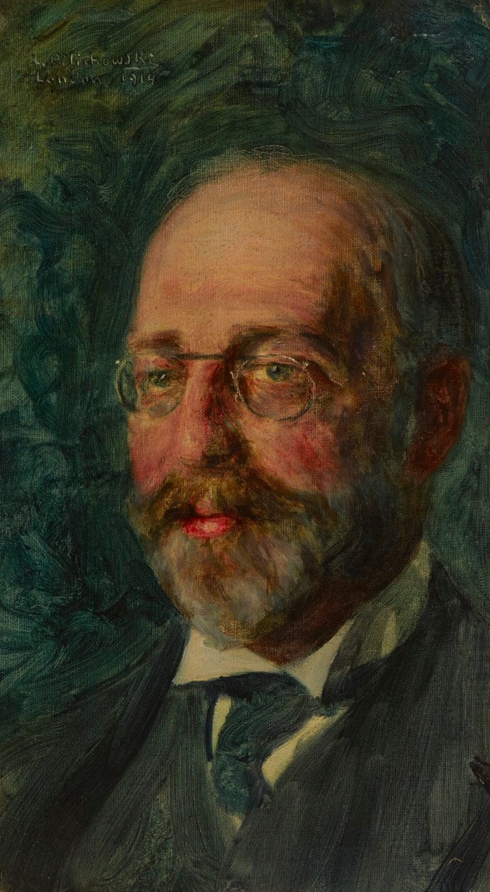 Porträtt av Elkan Adler av Leopold Pilichowski