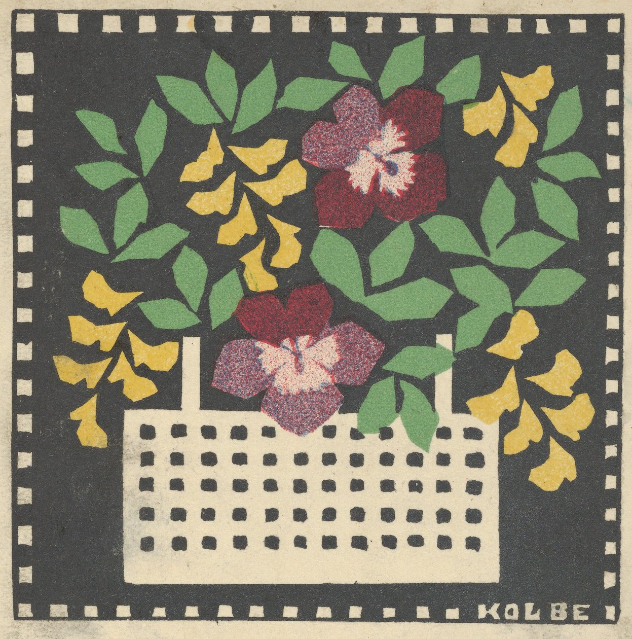 Korg med blommor, 1907. av Leopoldine Kolbe