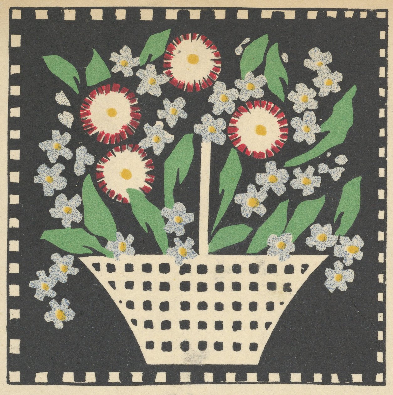 Korg med blommor, 1907. av Leopoldine Kolbe