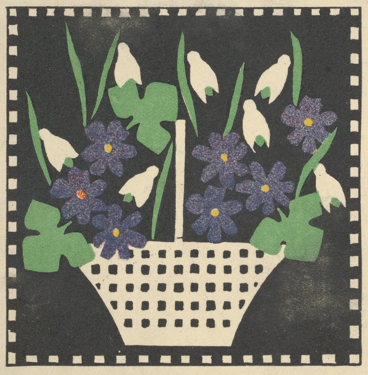 Korg med blommor, 1907. av Leopoldine Kolbe