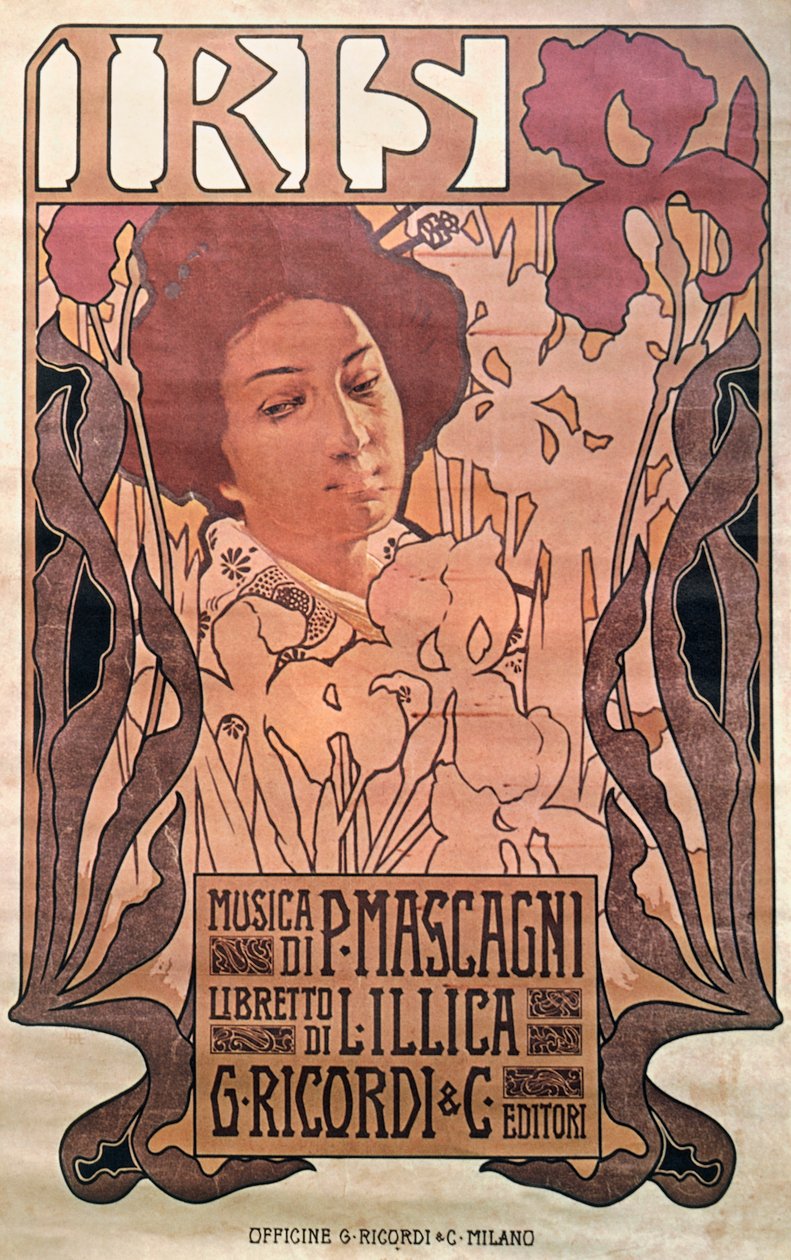 "Iris" av Pietro Mascagni av Leopoldo Metlicovitz