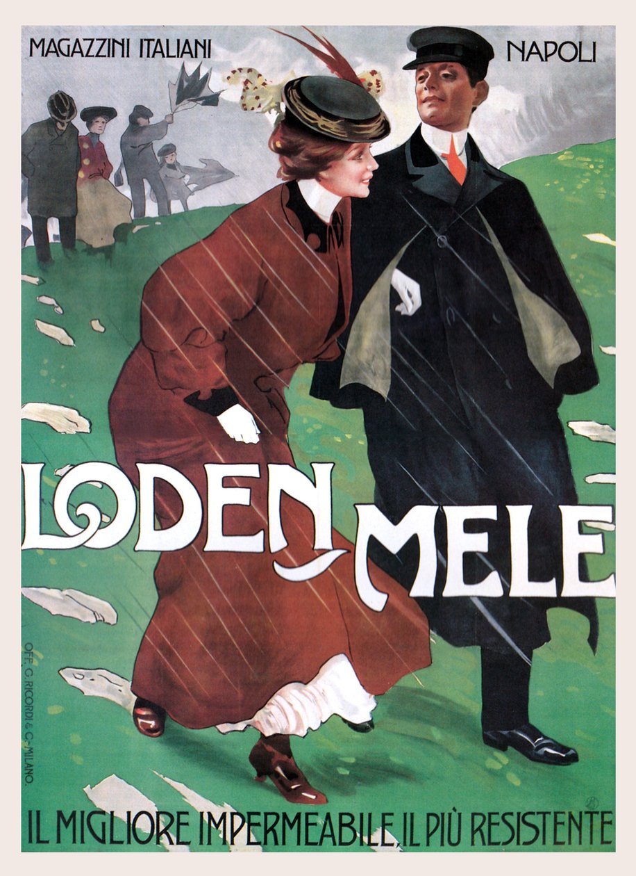 Regnkläder från Mele av Leopoldo Metlicovitz