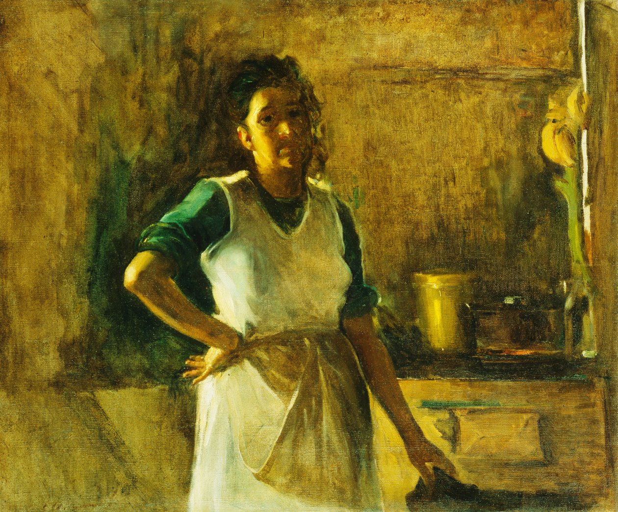 The Cook (olja på duk) av Leopoldo Romañach