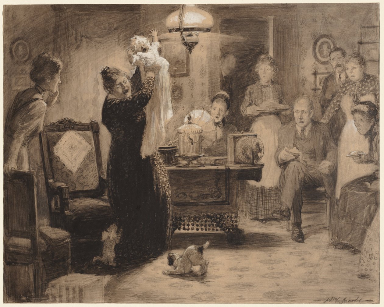 Skiss till illustrationen "The Stationary Baby" av Leroy William Jacobs