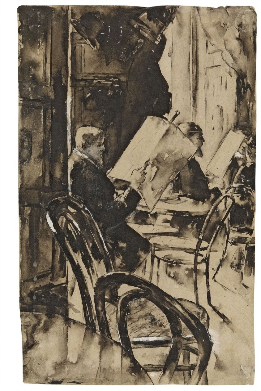  Im Cafe Bauern av Lesser Ury