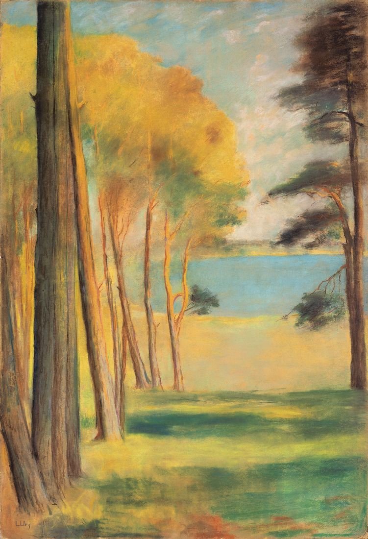 Havelsee mit Kiefernn av Lesser Ury