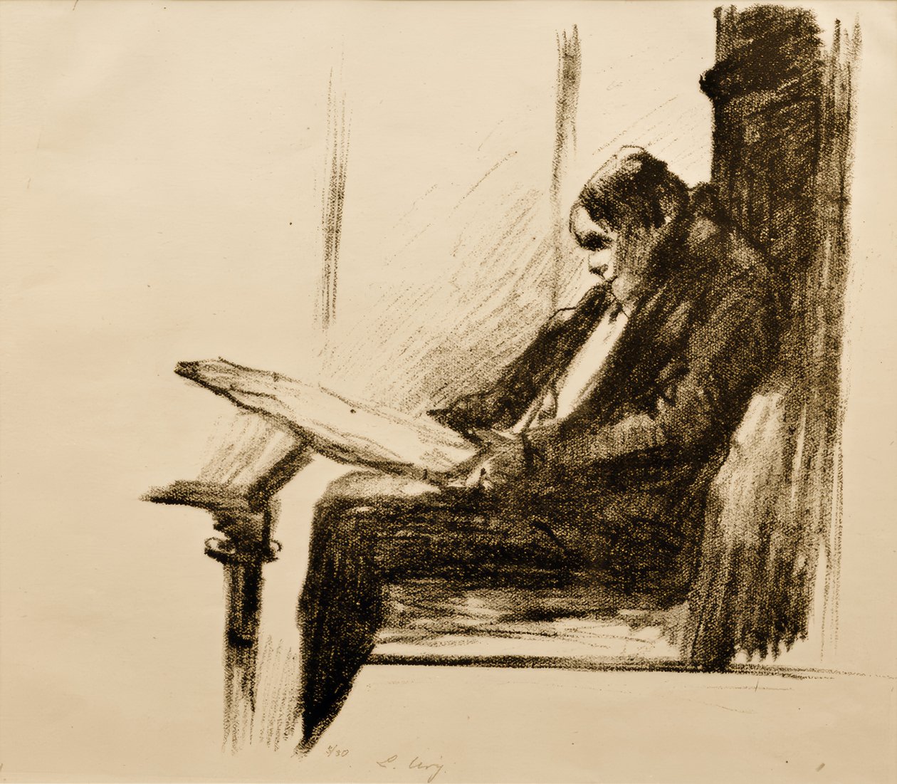Tidningsläsare av Lesser Ury