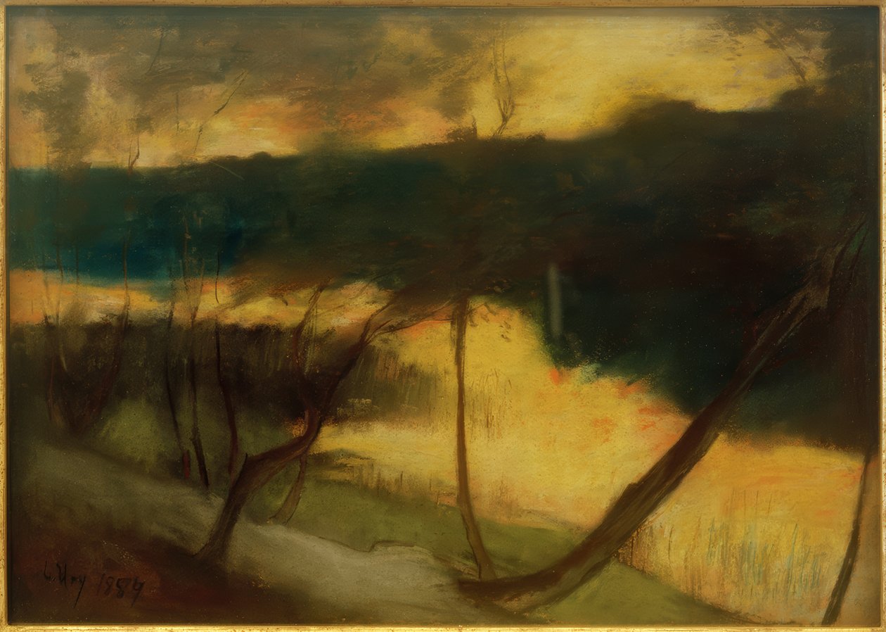 Flodlandskap - kvällsstämning av Lesser Ury