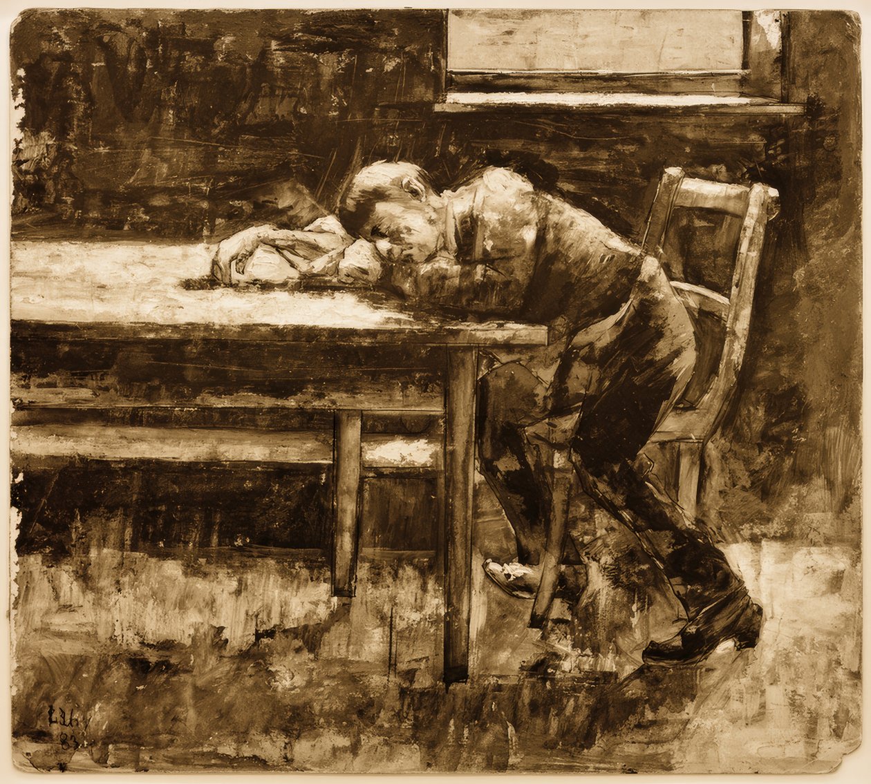 Sovande arbetare av Lesser Ury