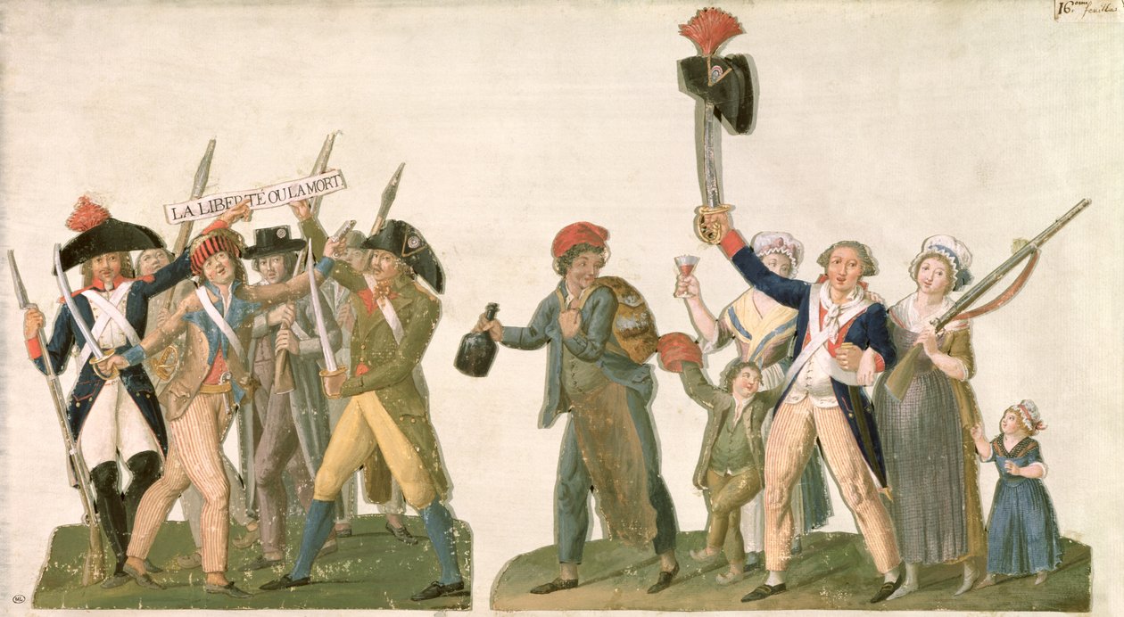 Cry of Liberty and the Departure for the Frontier, 1792 (tryck) av Lesueur Brothers