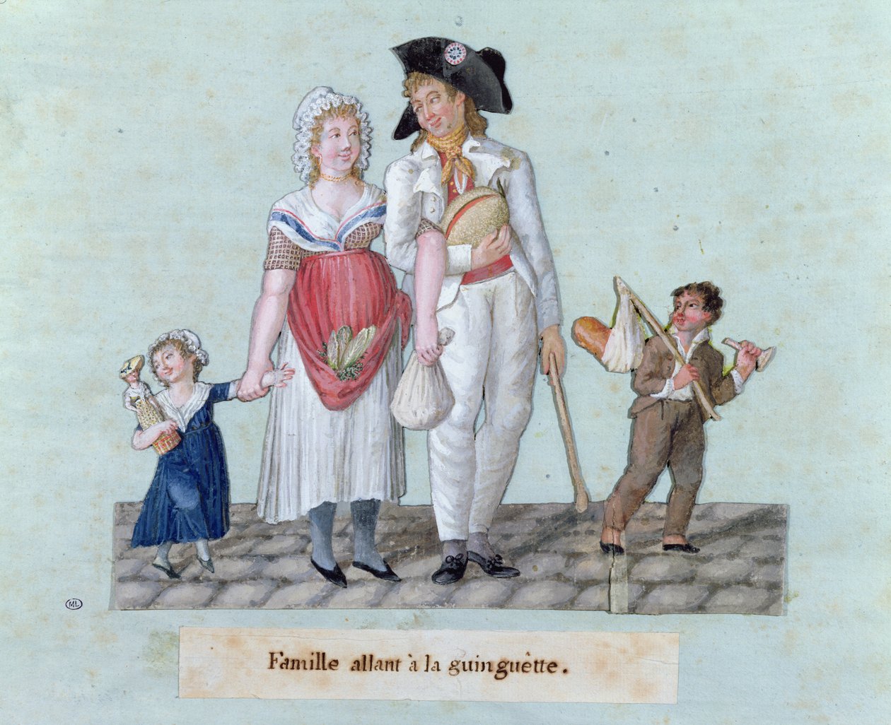 Familj på väg till "Guinguette" av Lesueur Brothers