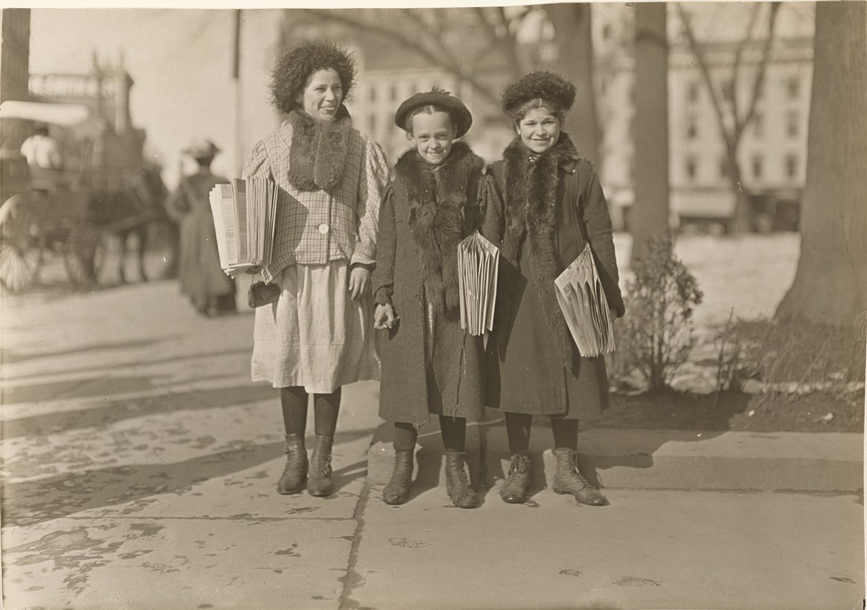 Connecticut Newsgirls (Hartford) av Lewis W. Hine