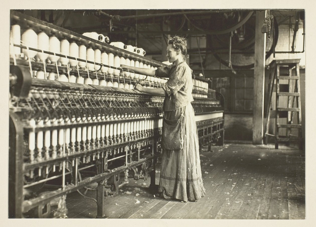 Gammaldags spinnare i bomullsspinneri i södra USA av Lewis Wickes Hine