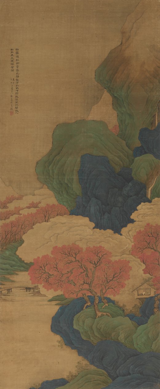 Vita moln och röda träd, 1788. av Li Jian
