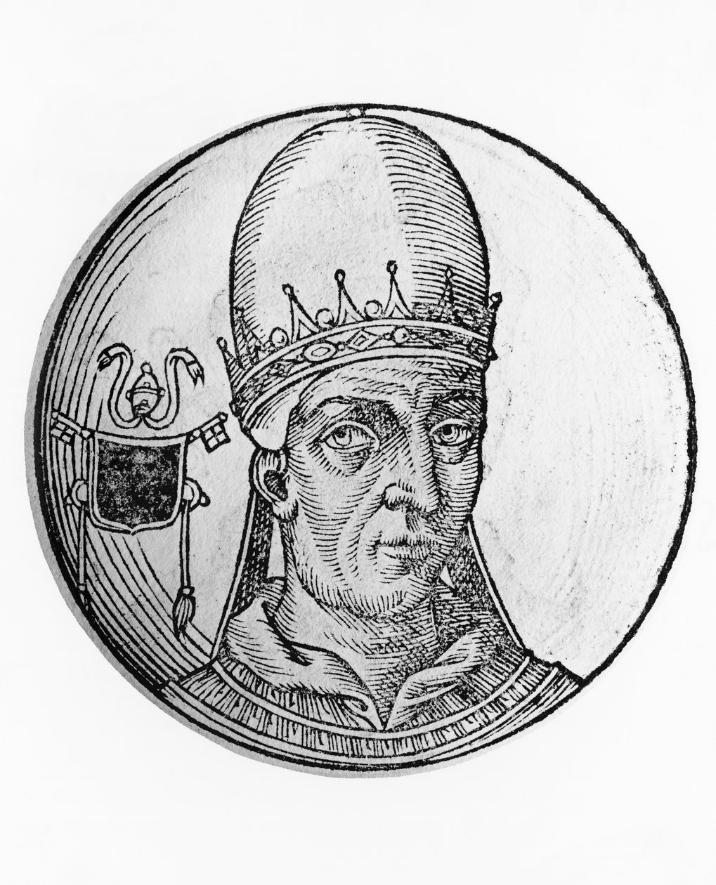 Porträtt av Johannes VIII (820-882) av Unbekannt Unbekannt
