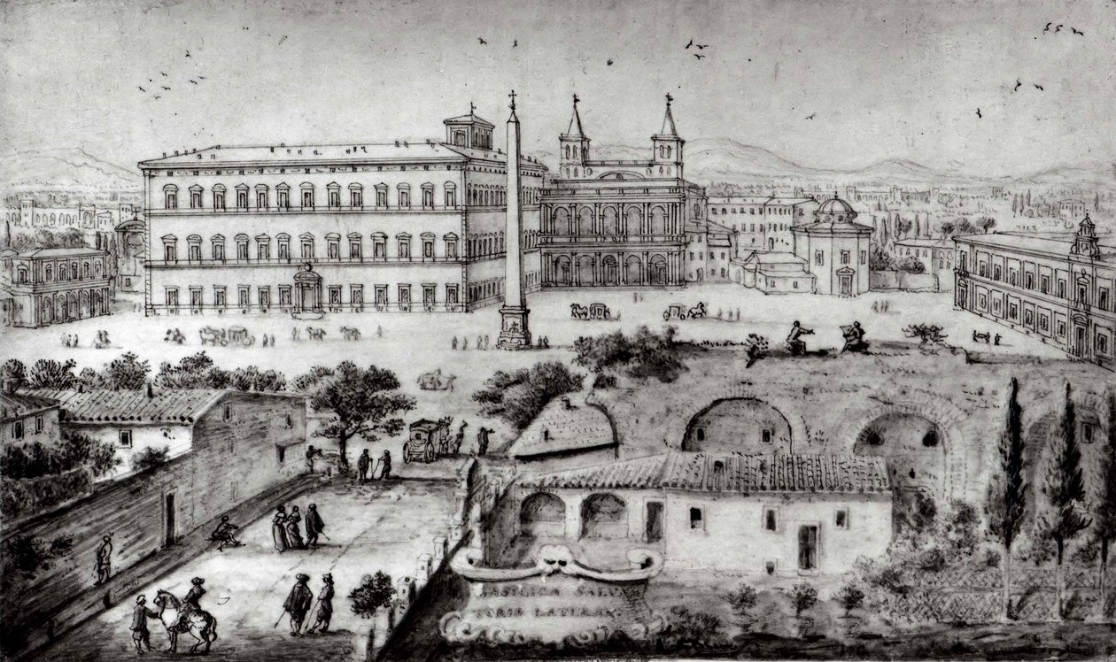 Utsikt över Lateranen, Rom, 1672-73. av Lievin Cruyl