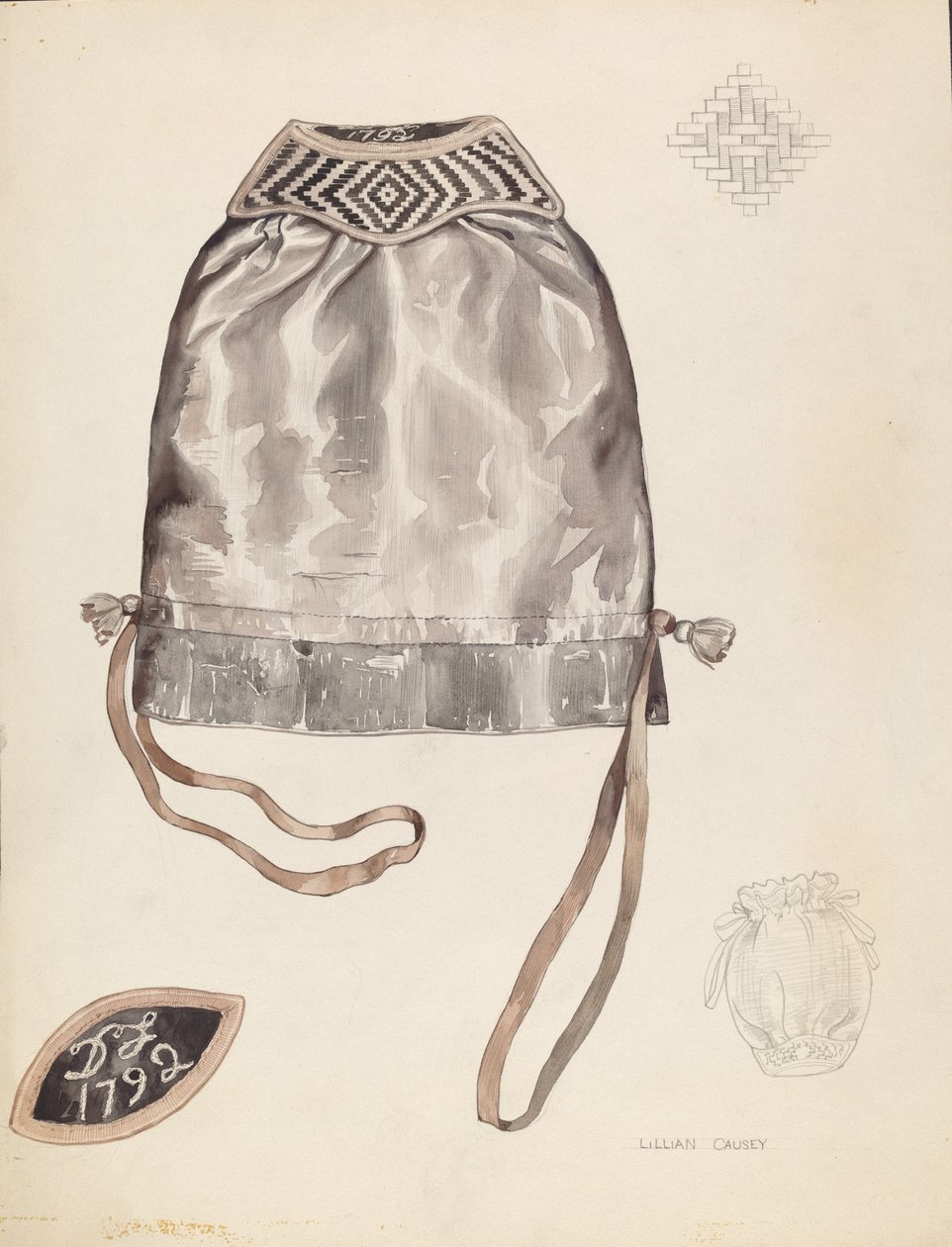 Väska, c. 1937. av Lillian Causey