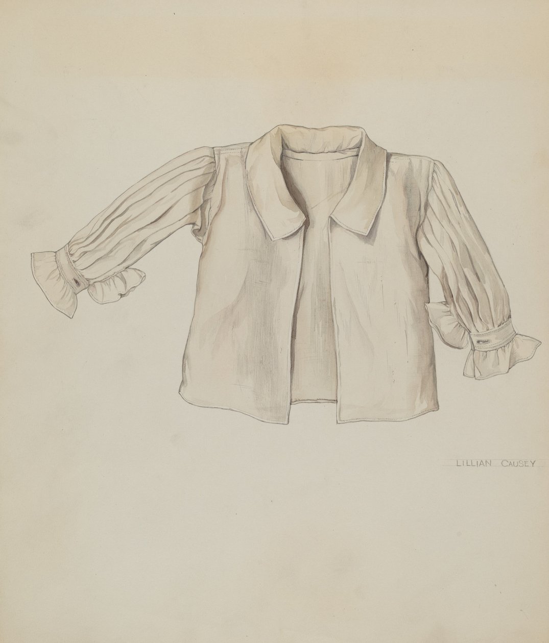Quaker babyskjorta, ca. 1937. av Lillian Causey