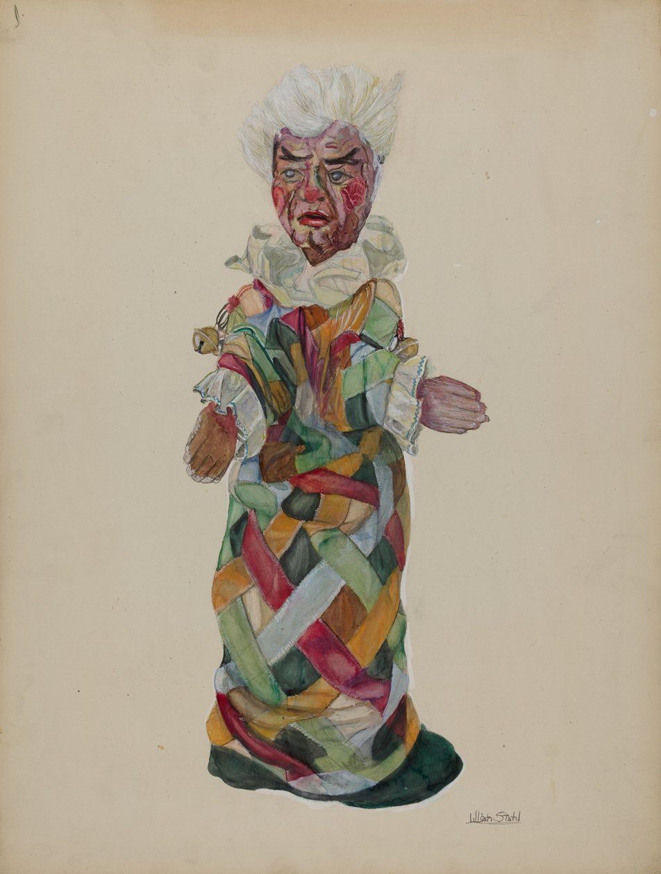 Clown Handdocka av Lillian Stahl