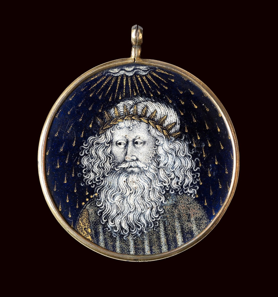 Medallion with the Emperor Augustuss Vision of the Virgin and Child av Limbourg Brothers