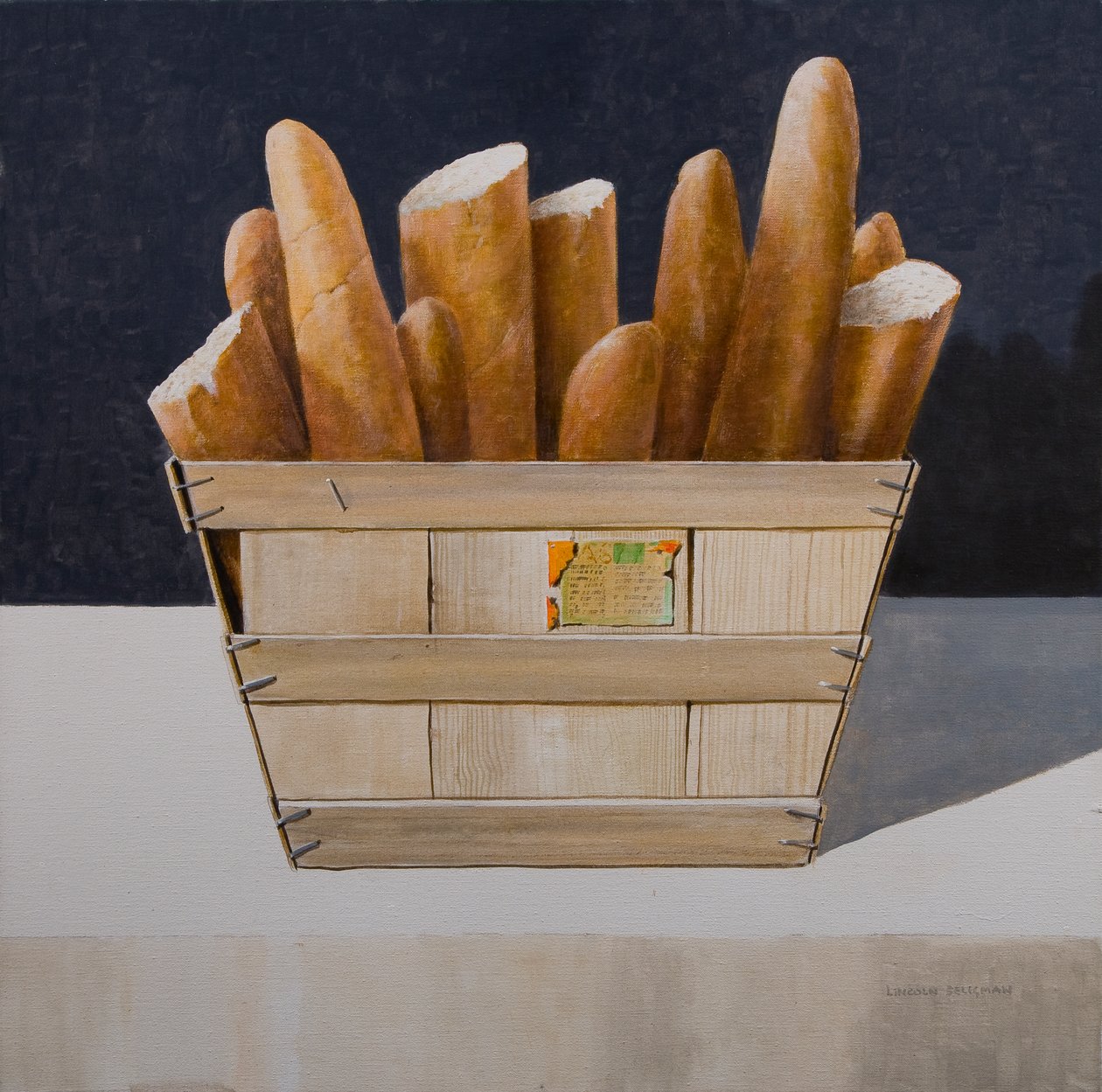 Baguetter, 2010 (akryl på duk) av Lincoln Seligman