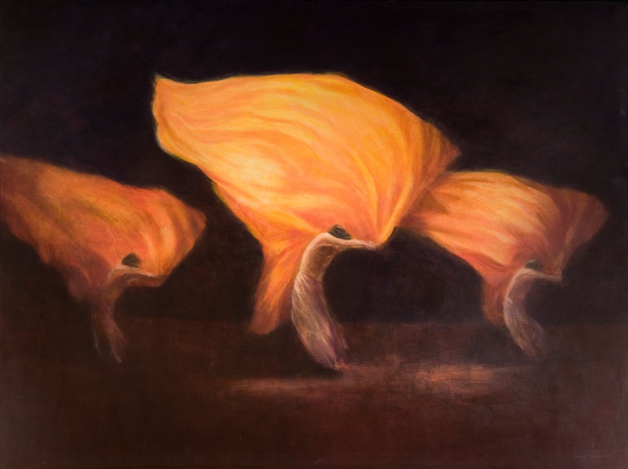 Kinesiska dansare, 2010 (akryl på duk) av Lincoln Seligman