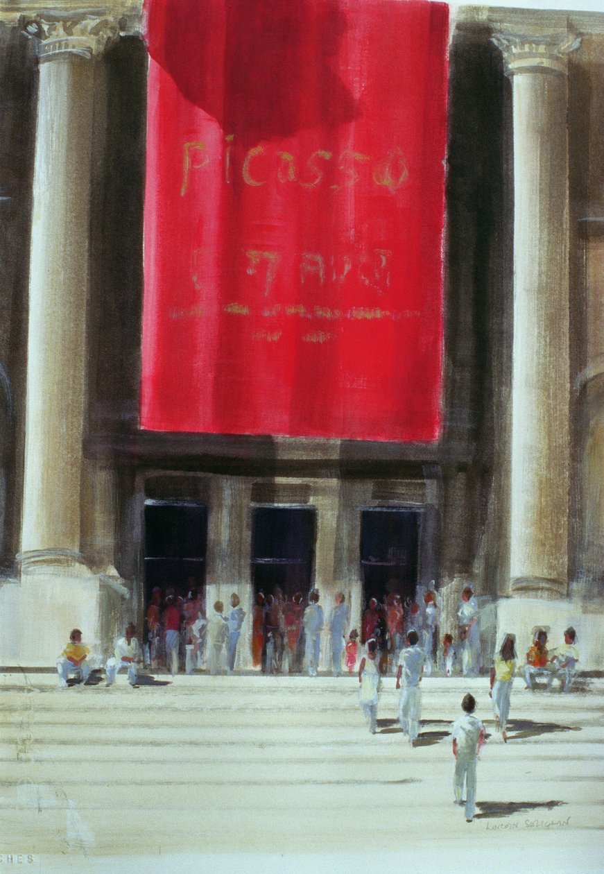 Ingången till Metropolitan Museum, New York, 1990 av Lincoln Seligman