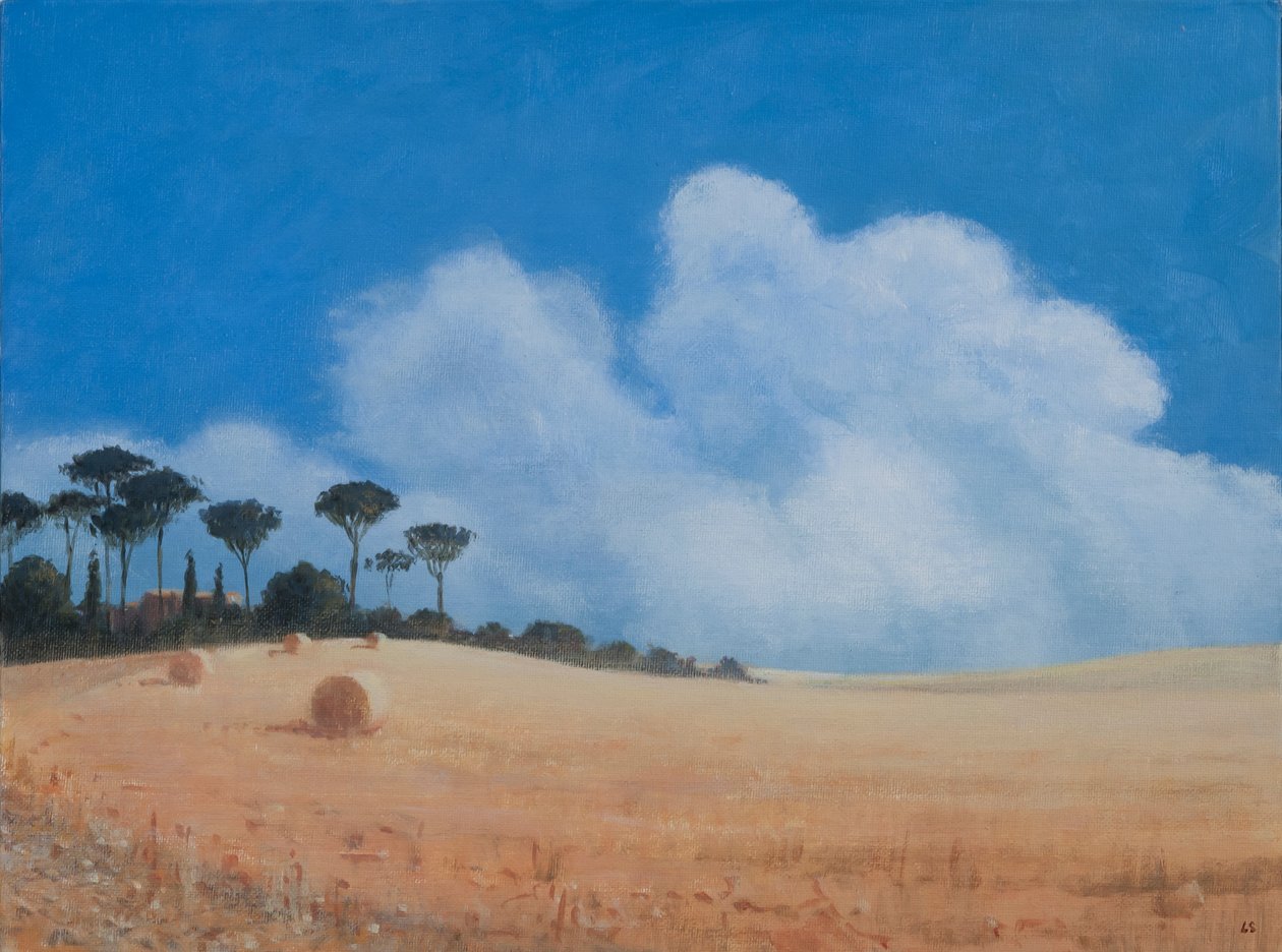 Landskap nära Paganico, 2012 (akryl på duk) av Lincoln Seligman