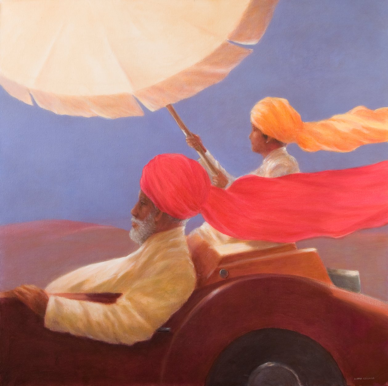 Maharaja at Speed, 2010 (akryl på duk) av Lincoln Seligman