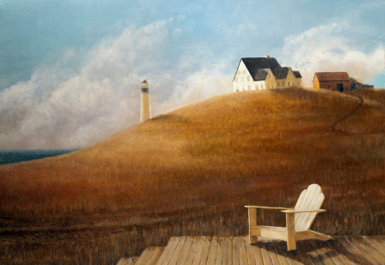 Maine Landscape, 2010 (akryl på duk) av Lincoln Seligman