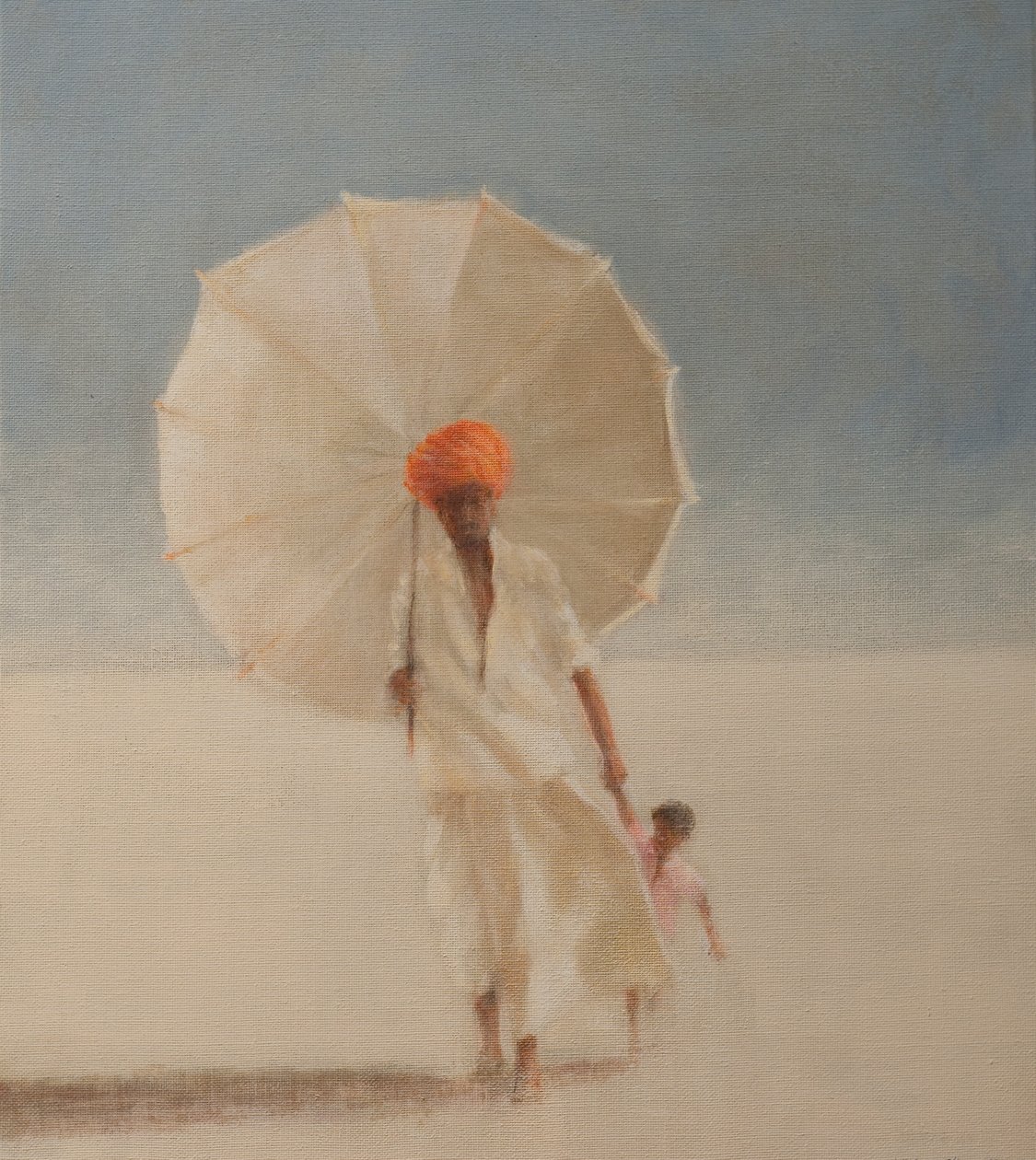 Man and Child I, 2010 (akryl på duk) av Lincoln Seligman