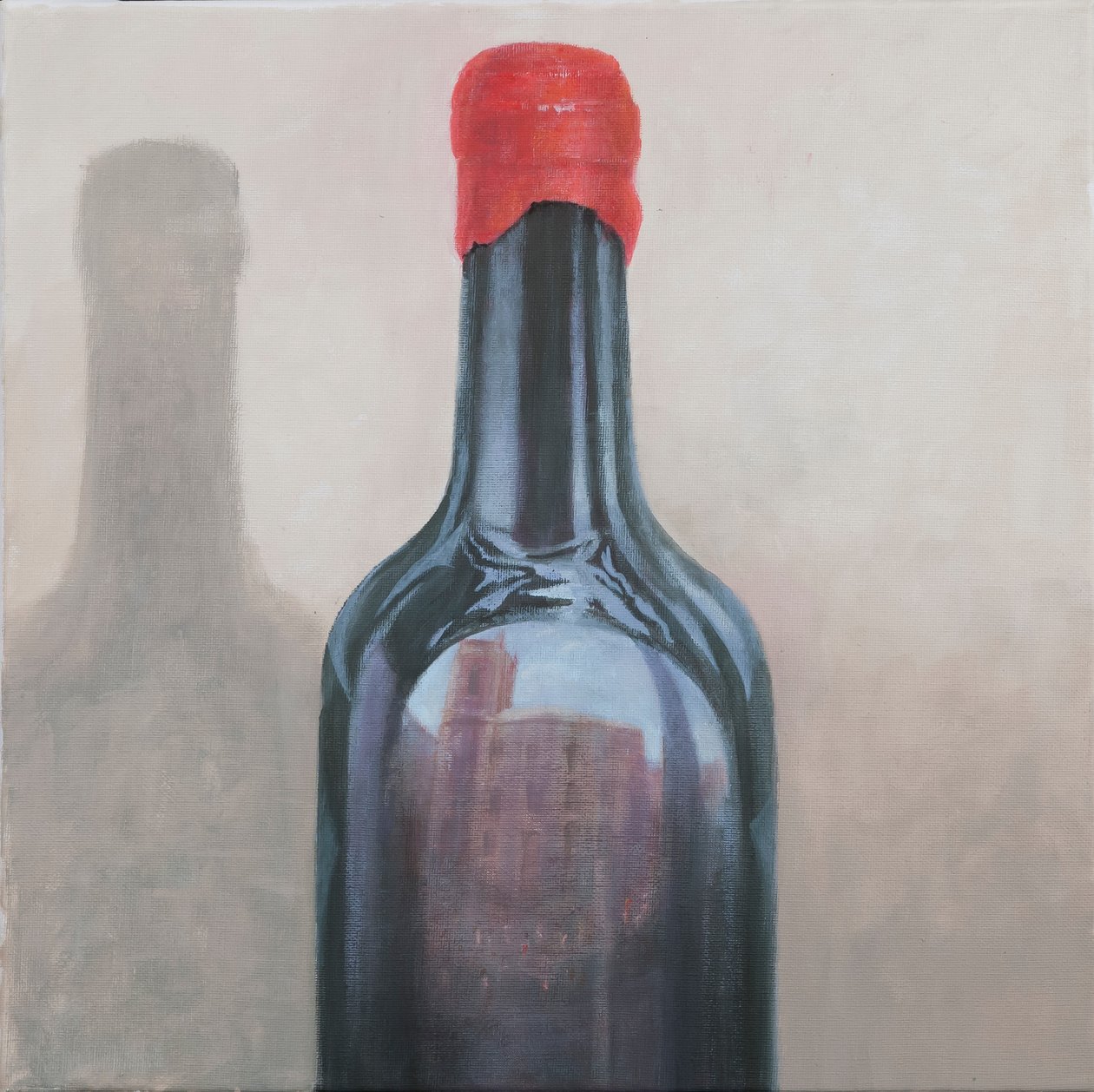 Pienza reflexion, 2012 (akryl på duk) av Lincoln Seligman