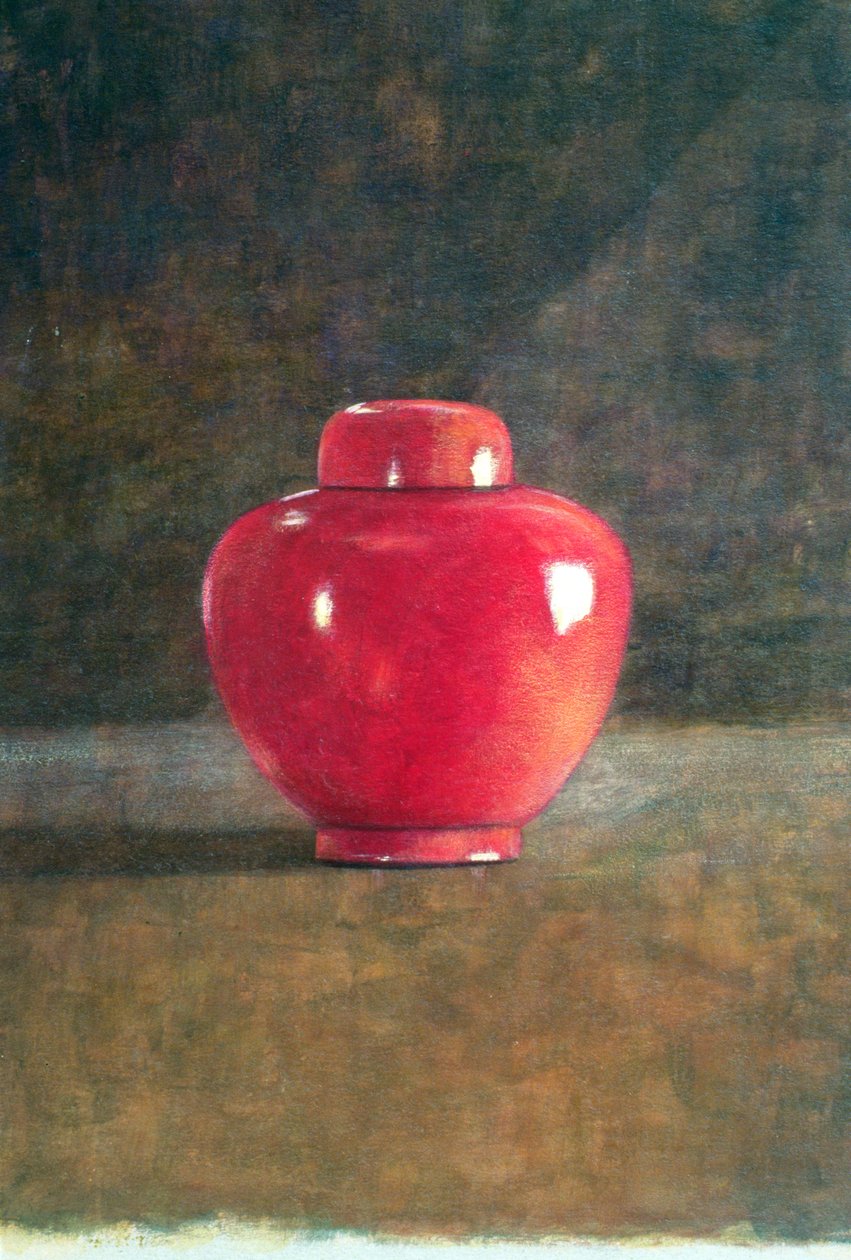 Red Jar, 1996 (akryl på papper) av Lincoln Seligman