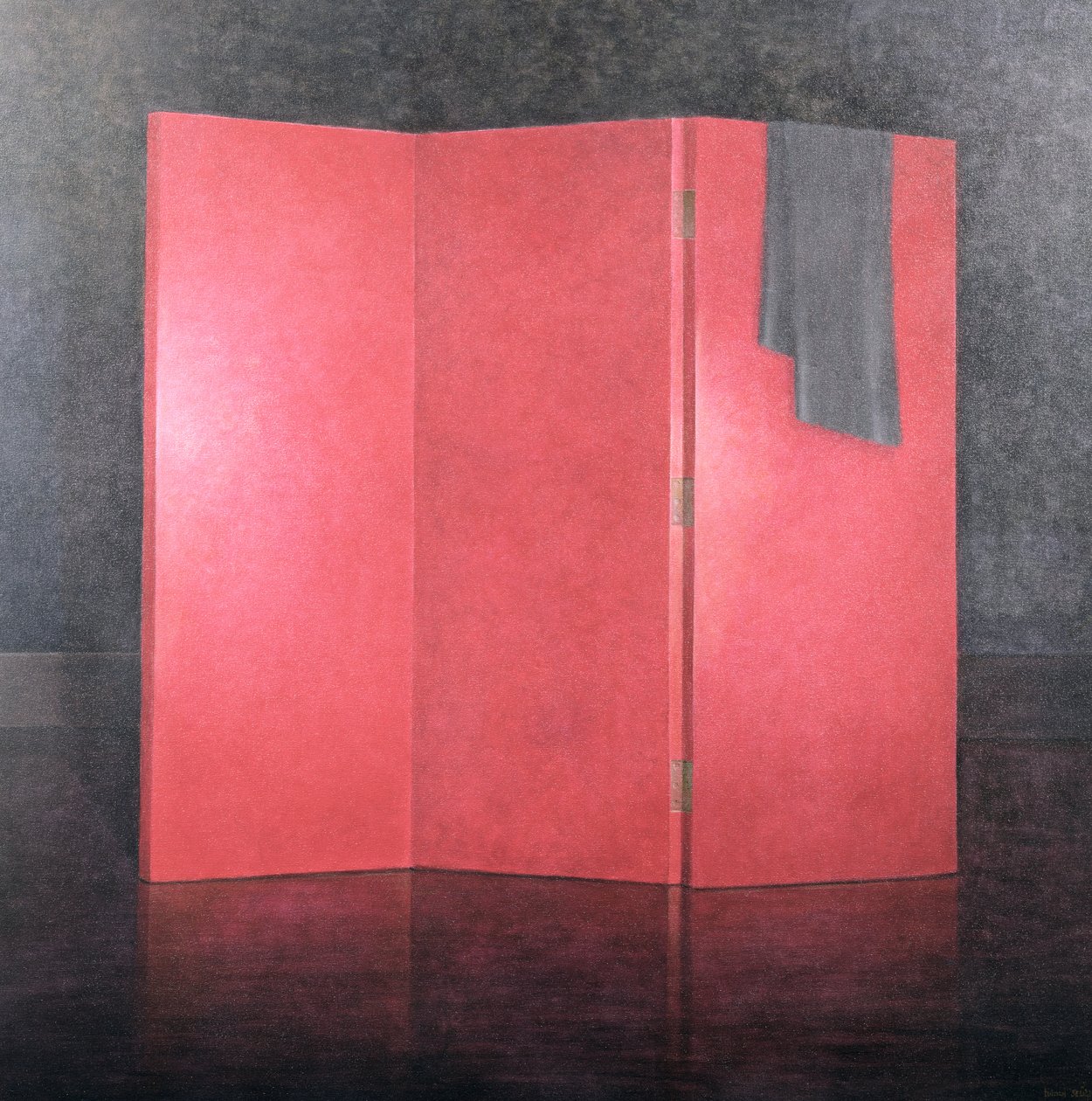 Red Screen, 2005 (akryl på duk) av Lincoln Seligman