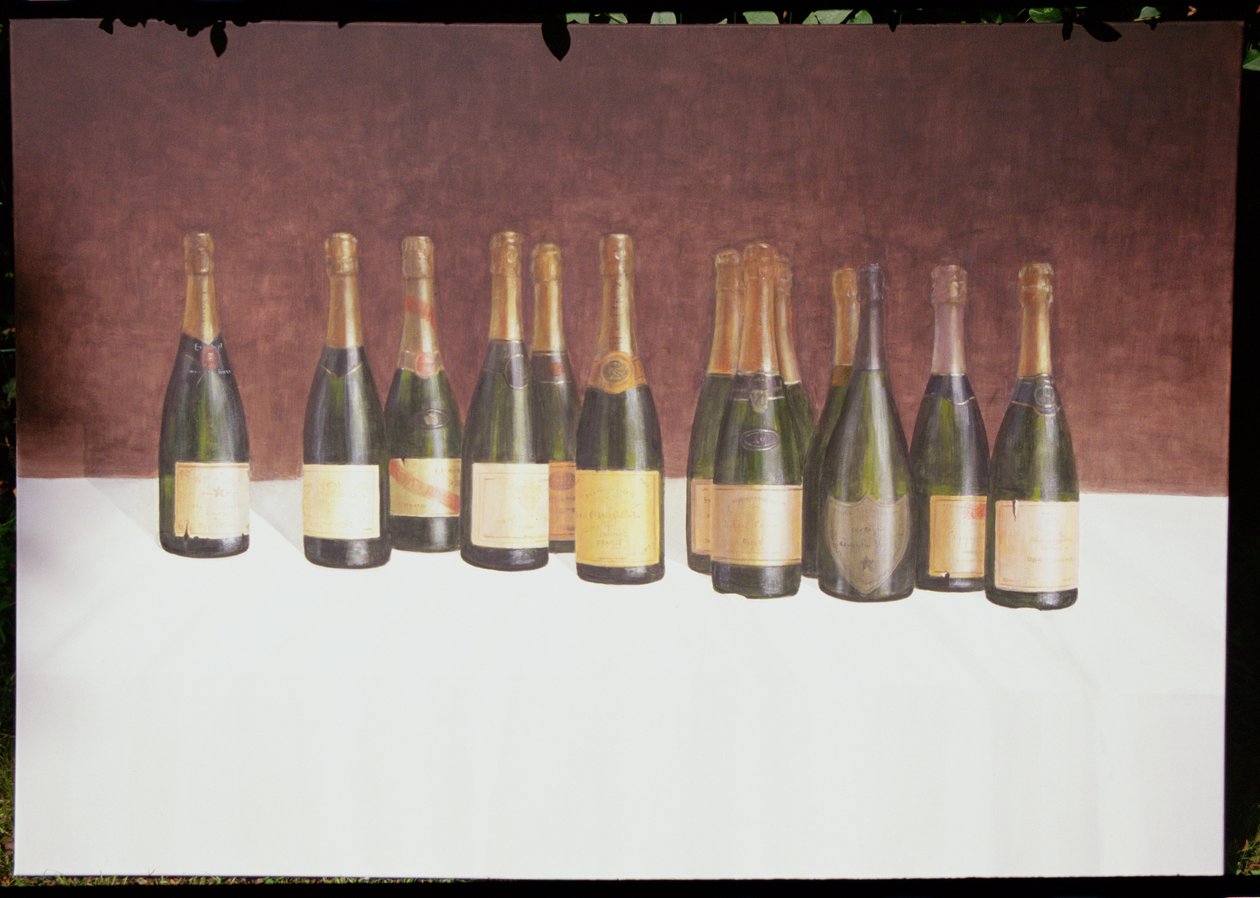 Winescape, Champagne, 2003 (akryl på duk) av Lincoln Seligman